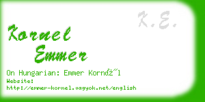 kornel emmer business card